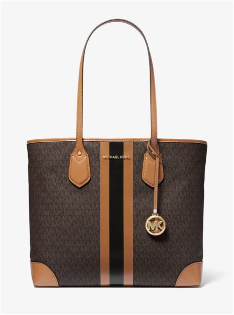 Eva Large Logo Stripe Tote Bag – Michael Kors Pre